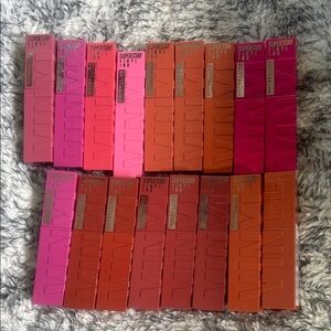 Maybelline SuperStay Vinyl Ink Liquid Lipstick  lot of 17. New.
